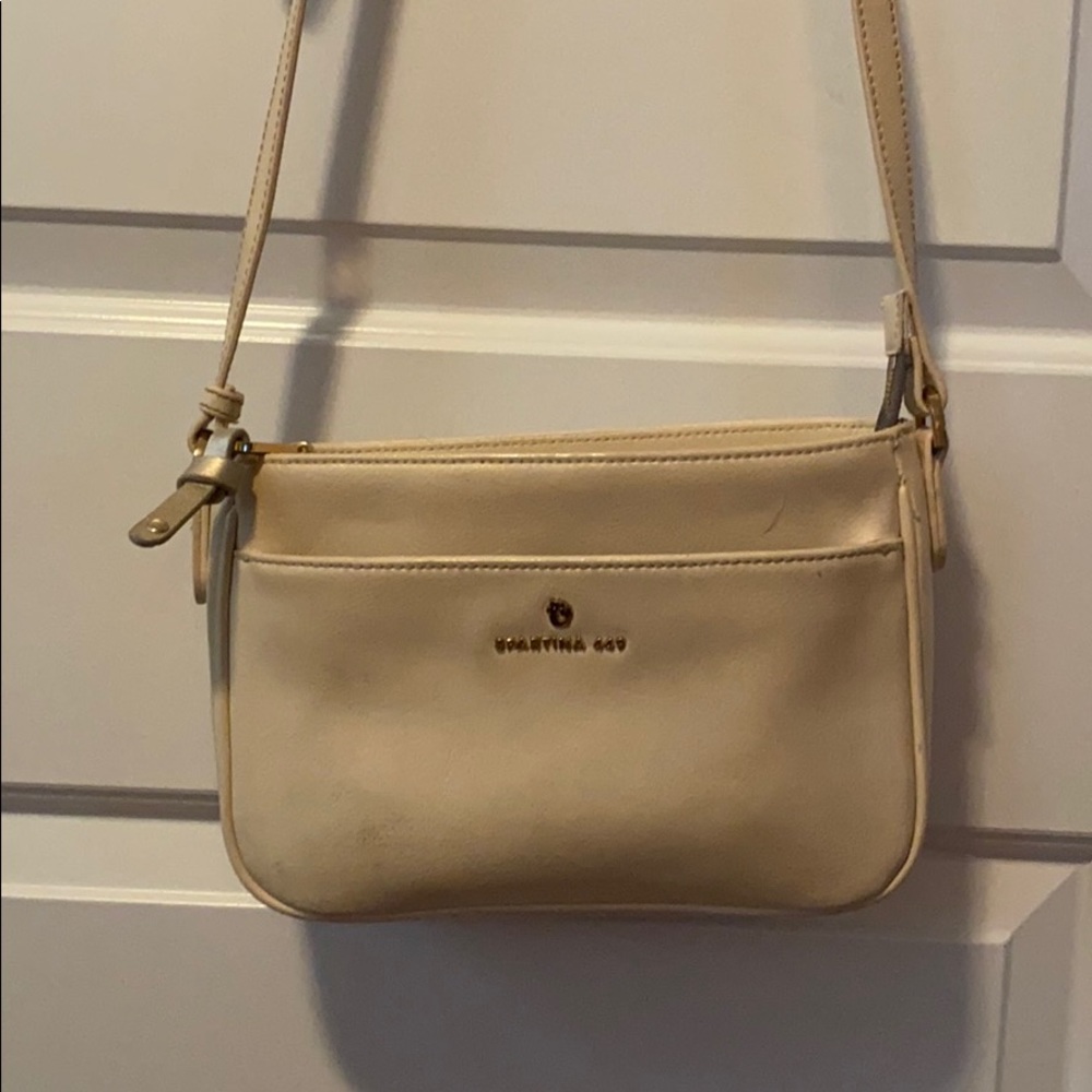 Spartina 449 Off White Leather Cross Body with Matching Wallet